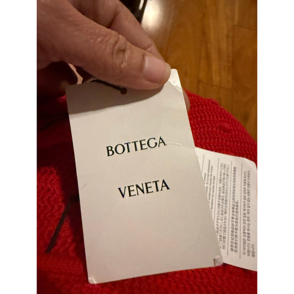 Women's Bottega Veneta Red Compact Pom Pom Cotton Sweater S - Picture 6 of 13